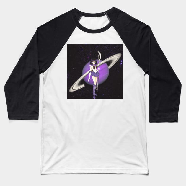 Sailor Saturn Baseball T-Shirt by YellowCollages